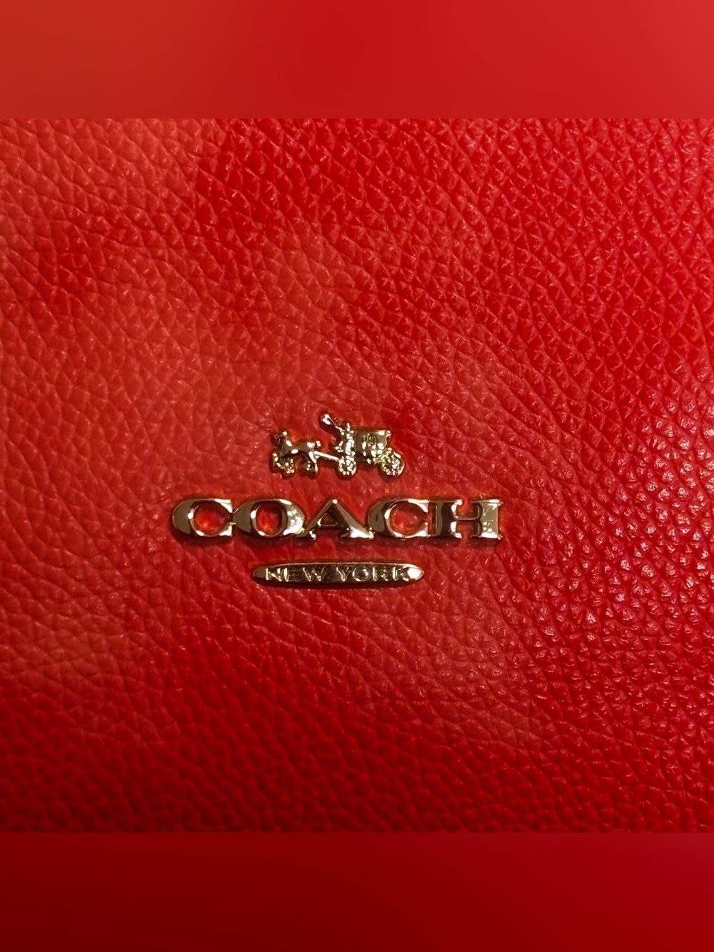 COACH 35838 WATERMELON TURNLOCK TIE SMALL LEATHER SATCHEL MSRP $395 dust bag - Picture 8 of 15